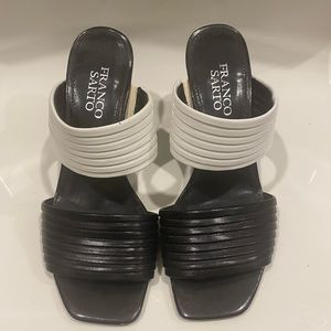 Franco Sarto Black & White Heels